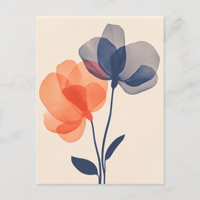 Postal Flora Pastel en la calma #094 (Anverso)