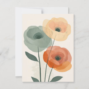 Postal Flora Pastel en la calma #096