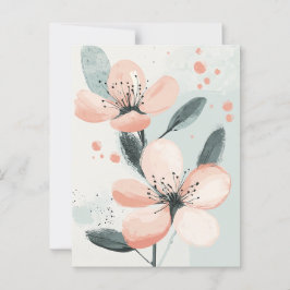 Postal Flora Pastel en la calma #097