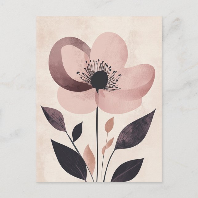 Postal Flora Pastel en la calma #098 (Anverso)