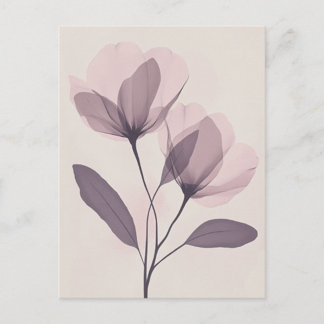 Postal Flora Pastel en la calma #100 (Anverso)