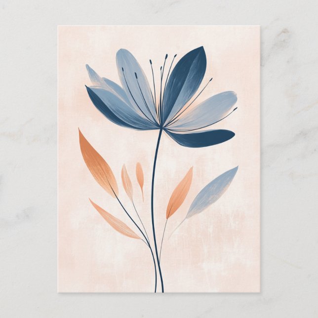 Postal Flora Pastel en la calma #104 (Anverso)