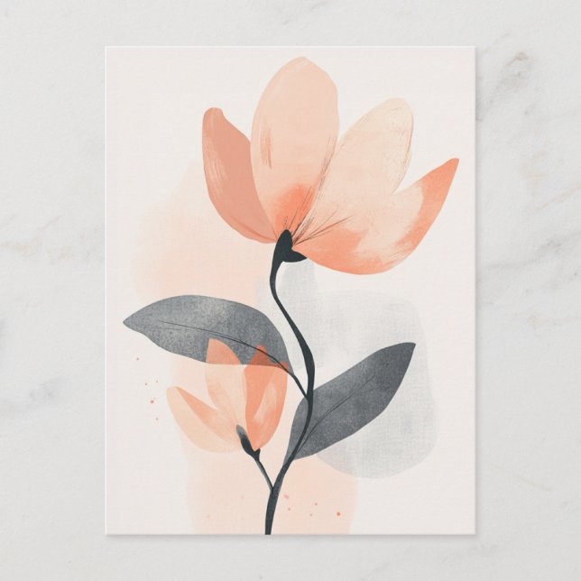 Postal Flora pastel en la quietud #111 (Anverso)