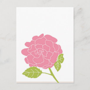 Postal Flora rosa bonito