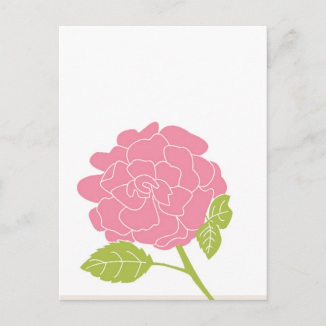 Postal Flora rosa bonito (Anverso)