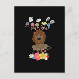 Postal "Flora y Fauna Hakuna Matata", bebé león