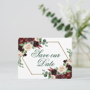 Postal Floraciones rusas   Terracotta Marsala Guardar fec