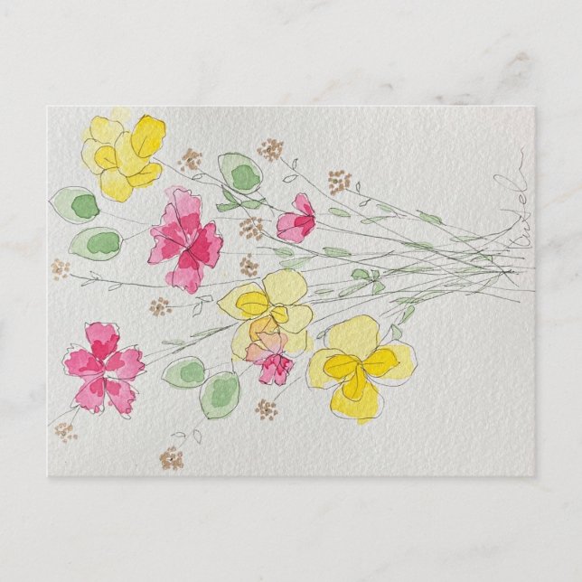 Postal floral (Anverso)