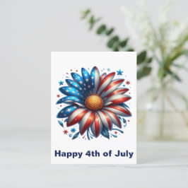 Postal Floral 4 de julio