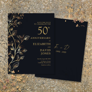 Postal Floral 50 aniversario Boda Salven la fecha