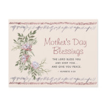 Floral acuarela Día de la Madre Bendición Escritur