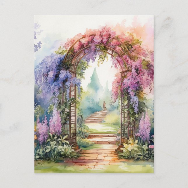 Postal Floral Arch Landscape (Anverso)