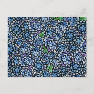 Postal Floral azul