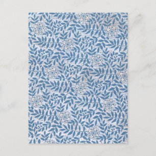 POSTAL FLORAL AZUL ELEGANTE