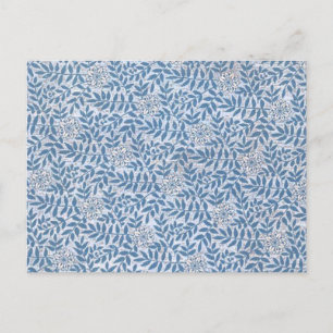 POSTAL FLORAL AZUL ELEGANTE