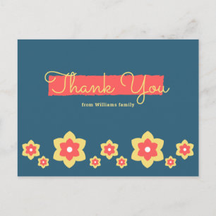 Postal Floral Baby Shower Gracias