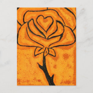 Postal floral "Corazón Rosa #5"