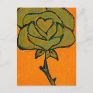 Postal floral "Corazón Rosa #9"