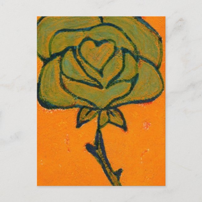 Postal floral "Corazón Rosa #9" (Anverso)