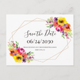 Postal Floral de acuarela geométrica de Boho Ahorra la fe