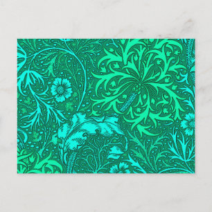 Postal Floral de algas marinas de estilo Art Nouveau, tur