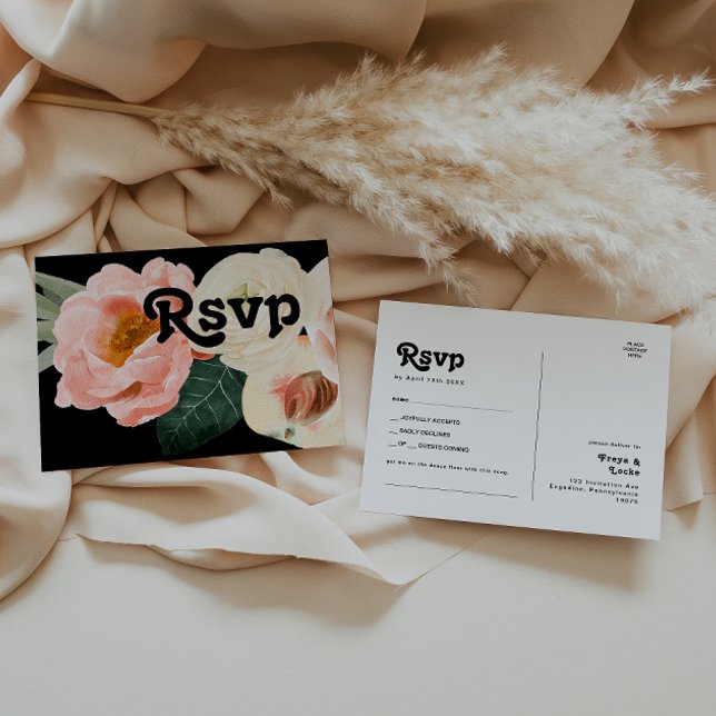 Postal Floral de colores audaces | RSVP de solicitud de c (Subido por el creador)