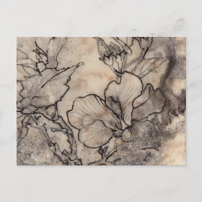 Postal Floral de tatuaje I (Anverso)