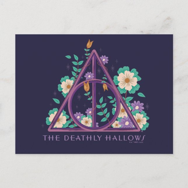 Postal Floral Deathly Hallow Graphic (Anverso)