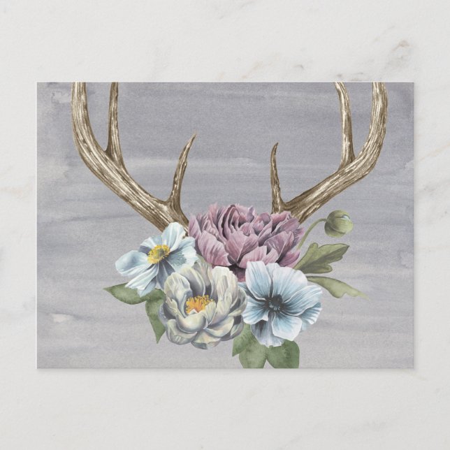 Postal Floral Deer Antlers (Anverso)