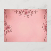 Floral Desvaído sobre Fondo Rosa
