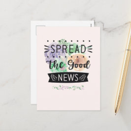 Postal floral en blanco