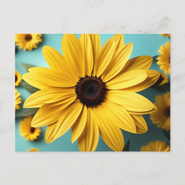 Postal Floral Feliz Amarillo (Anverso)