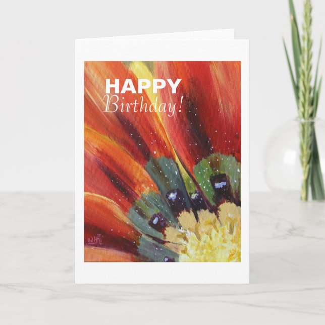 Postal floral feliz cumpleaños (Anverso)