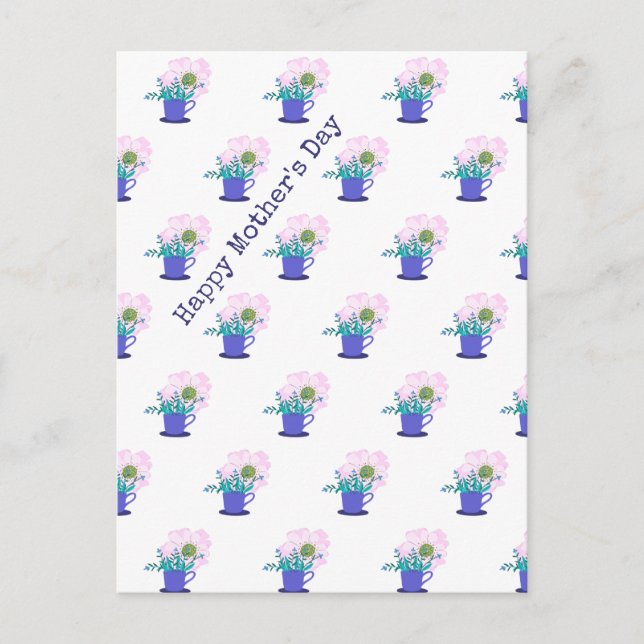 Postal Floral feliz día de la madre (Anverso)