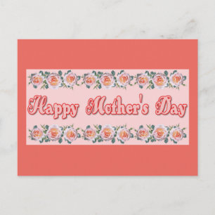 Postal Floral feliz Día de la Madre