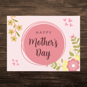 Postal Floral feliz Día de la Madre