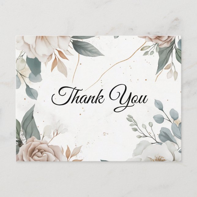 Postal Floral Gracias (Anverso)