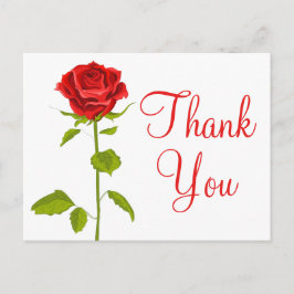 Postal Floral Gracias A Las Flores De Rosa Rojas Boda Rom