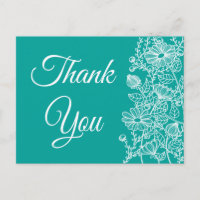 Floral Gracias Azul Verde azulado Flor de margarit