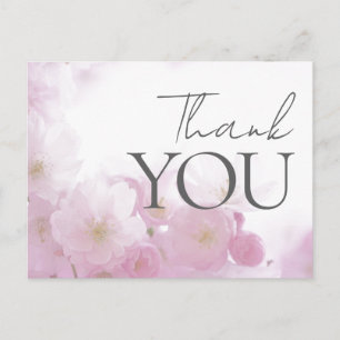 Postal Floral Gracias Elegante Moderno Plano Moderno
