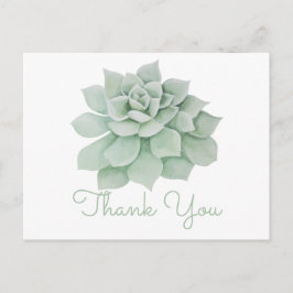 Postal Floral Gracias Mint Green Suculent Cactus