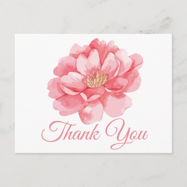 Postal Floral Gracias Peony Flowers Peonies (Anverso)