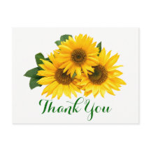 Floral Gracias Sunflower Flores Amarillas y Verdes