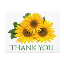 Floral Gracias Sunflower Flores Amarillas y Verdes