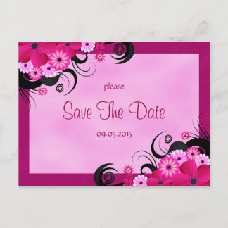 Postal Floral ligera de Fuchsia salva el anuncio de la fe