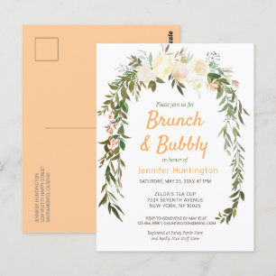 Postal Floral Marfil Peach Brunch & Bubbly Bridal Shower