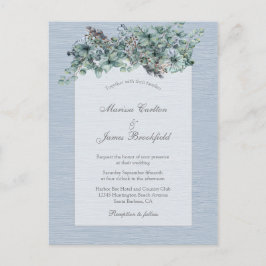Postal Floral moderna todo en una sola boda RSVP