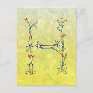 POSTAL FLORAL MONOGRAM H
