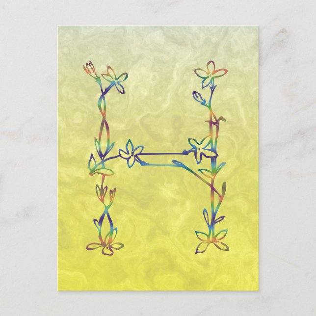 POSTAL FLORAL MONOGRAM H (Anverso)