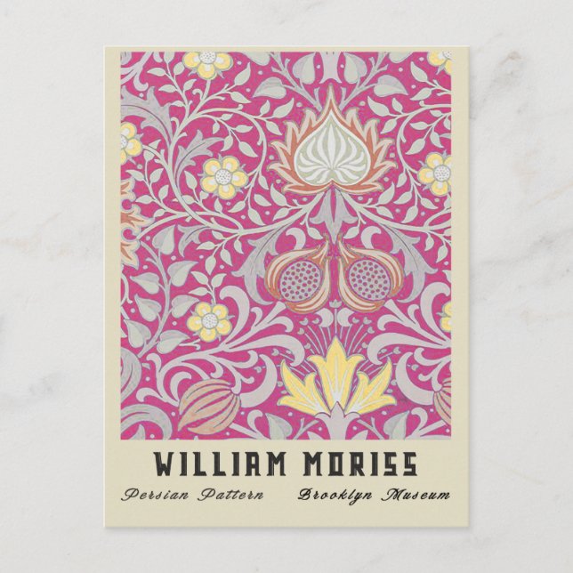 Postal Floral persa de William Morris (Anverso)